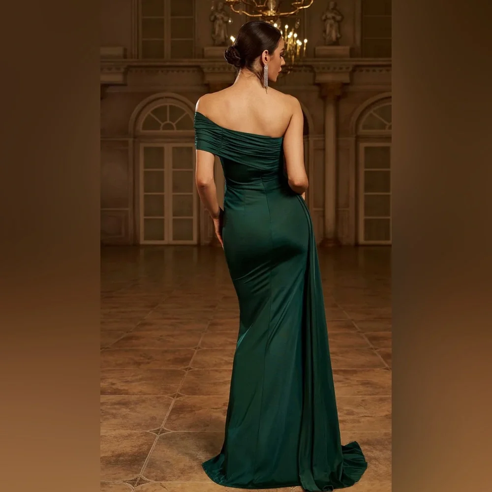 NWT Draping Emerald Green Dress  Size M - Picture 2 of 11